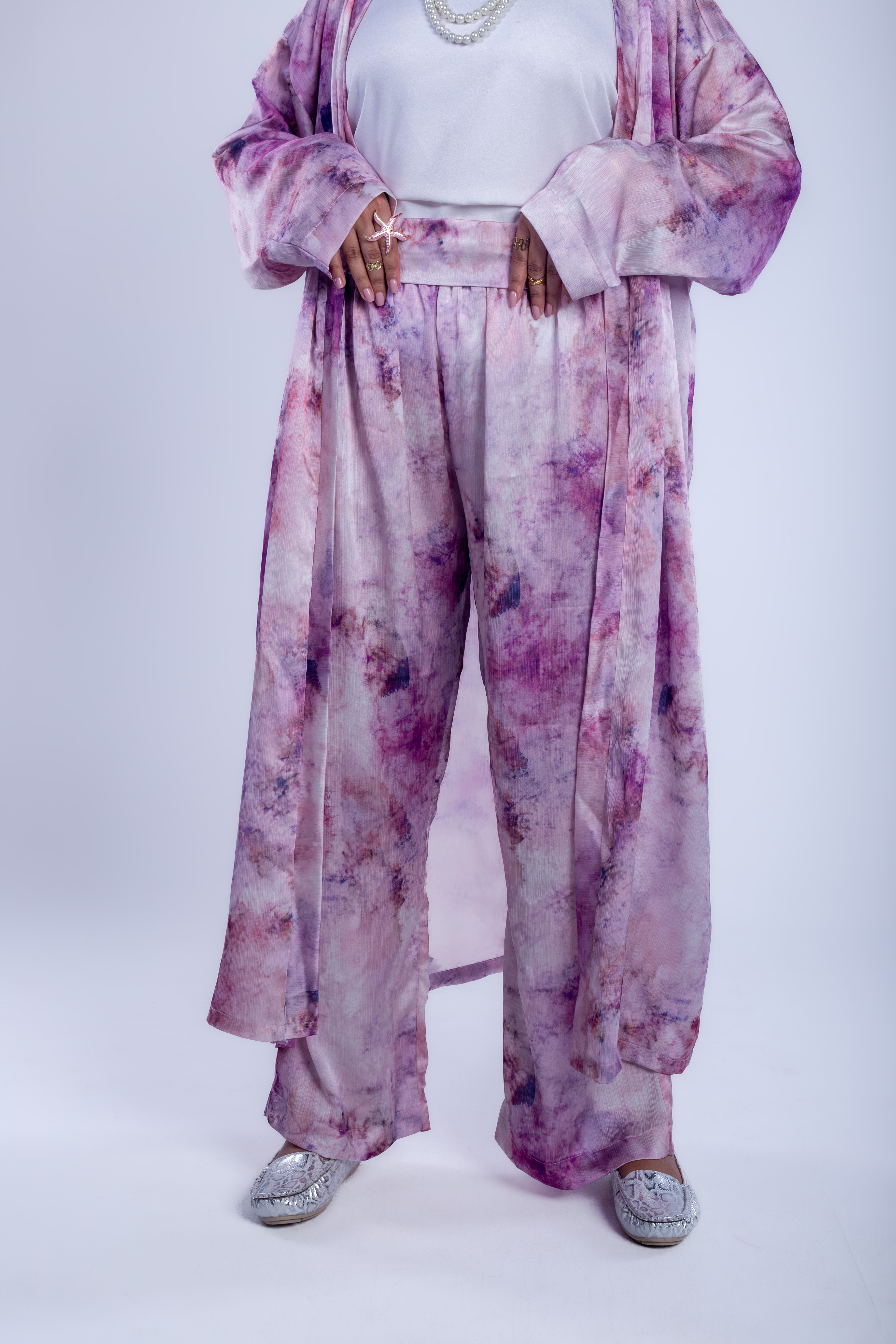 Modern set(kimono&wide leg pants) image 3
