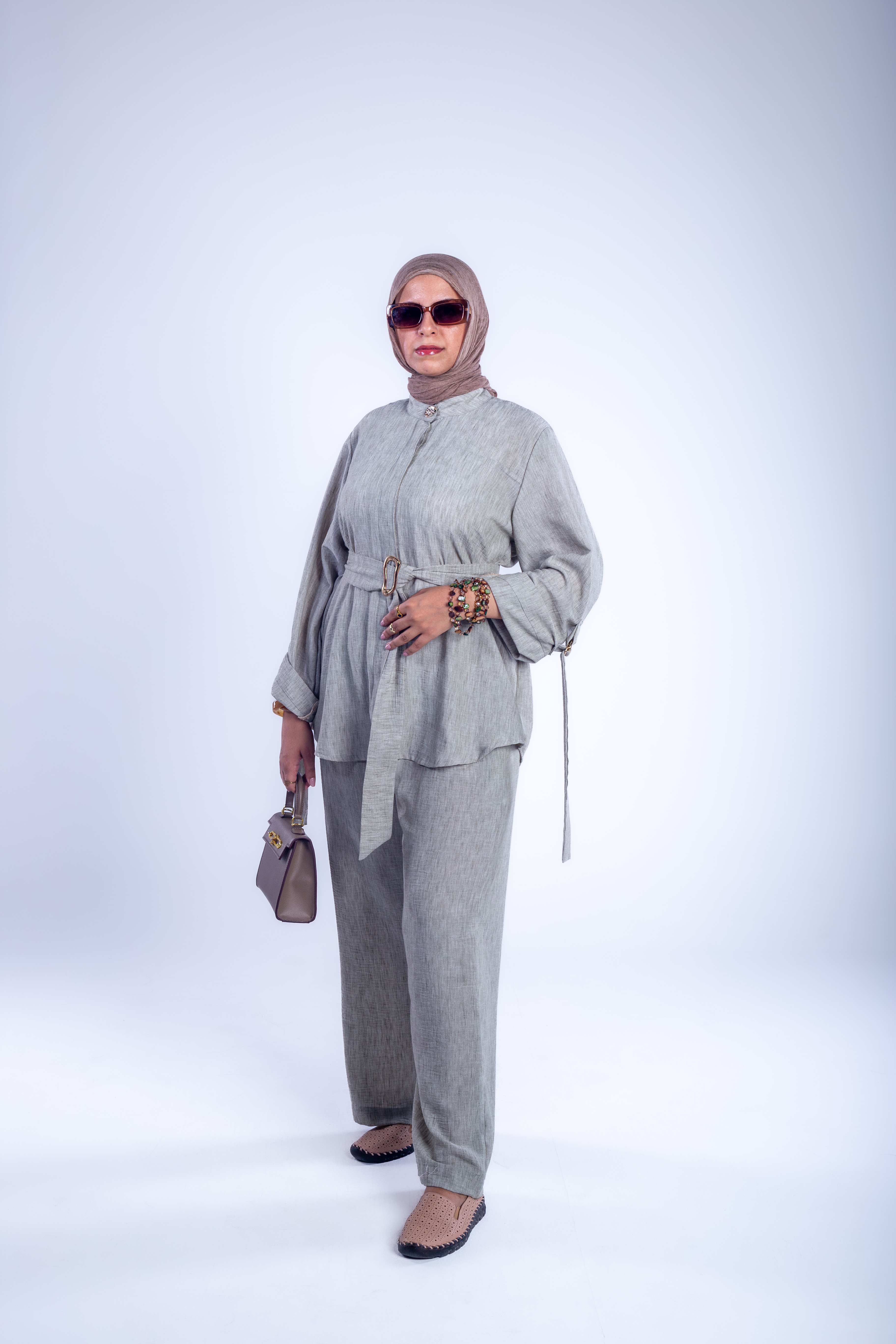 Mint green elegant casual set image 2