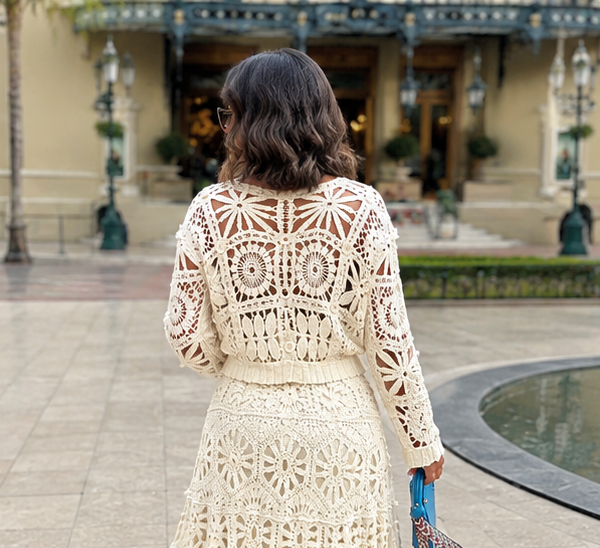 off white Crochet Sets image 3