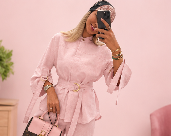 Pink formal set image 2